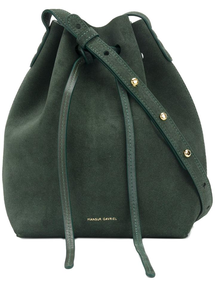 Mansur Gavriel Drawstring Shoulder Bag - Green