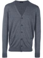 Z Zegna Button Down Cardigan, Men's, Size: Medium, Grey, Wool