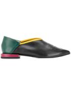 Toga Pulla Stitching Detail Slippers - Black