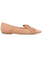 Unützer Fringed Slippers - Nude & Neutrals