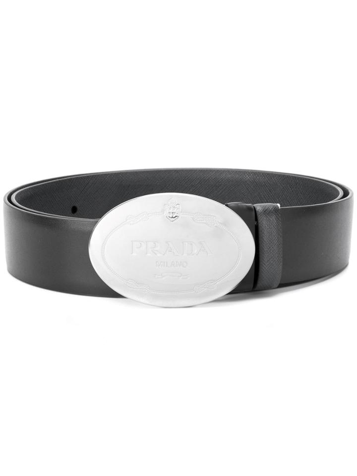 Prada Oval Buckled Belt - Black