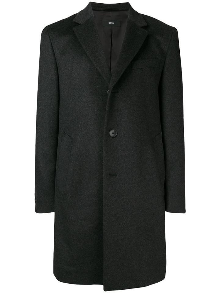 Boss Hugo Boss Straight Fit Coat - Grey