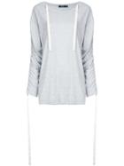 Bassike - Ruched Sleeves T-shirt - Women - Cotton - 12, Grey, Cotton