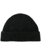 Lanvin - Ribbed Beanie Hat - Men - Cashmere - One Size, Black, Cashmere