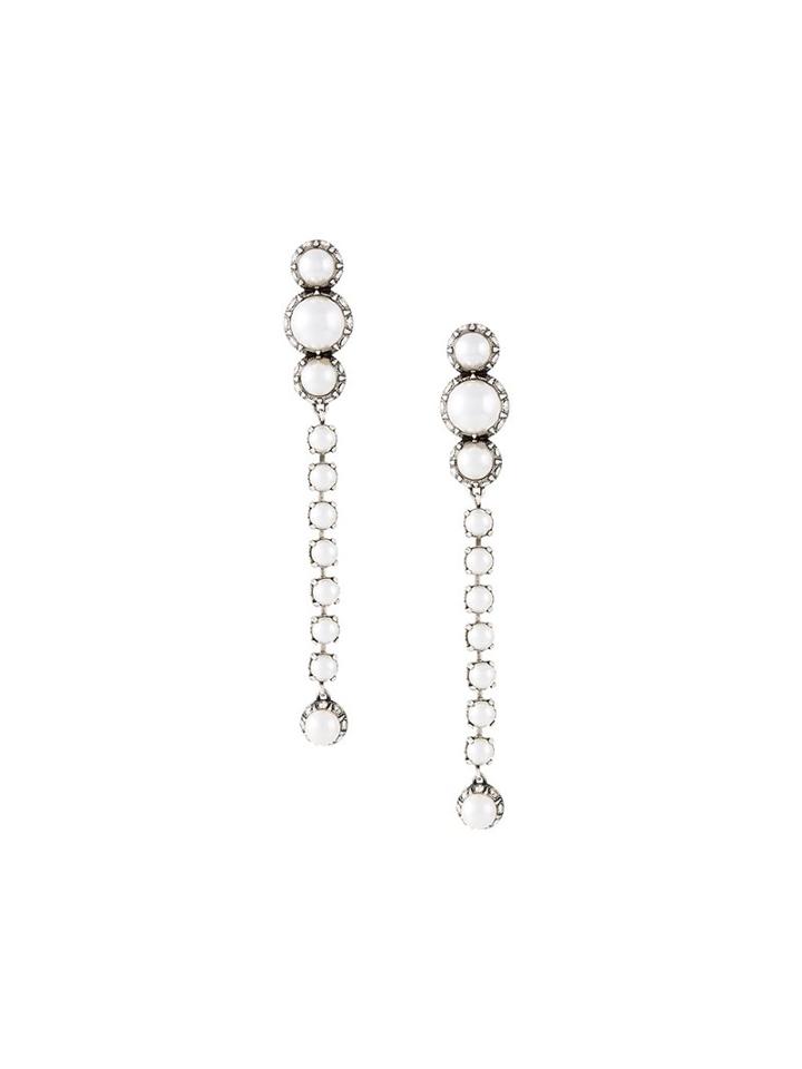 Lanvin Pearl Drop Clip-on Earrings, Women's, Metallic