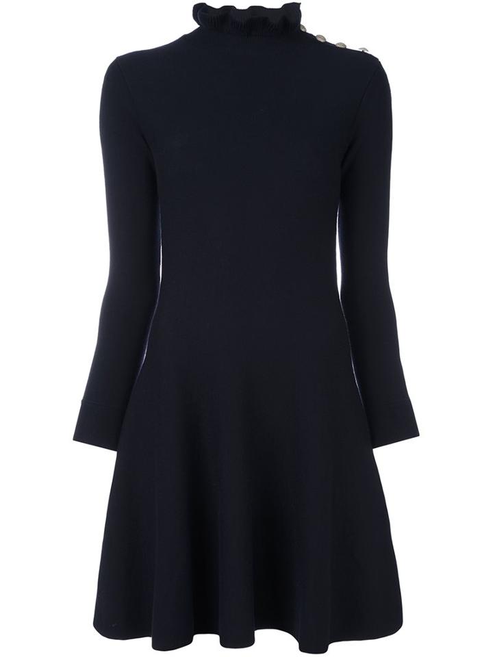 Red Valentino Buttoned Shoulder Detail Dress