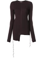 Helmut Lang Asymmetric Crew-neck Jumper - Pink & Purple