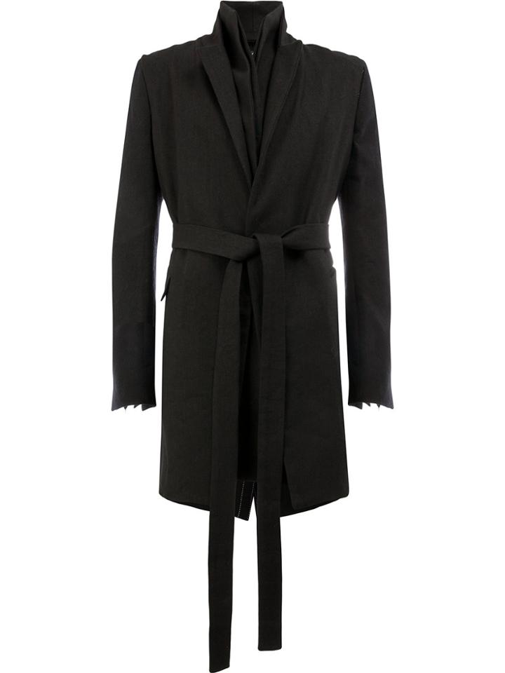 Cedric Jacquemyn Belted Structured Coat - Black