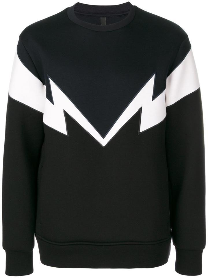 Neil Barrett Bolt To Bolt Sweatshirt - Blue