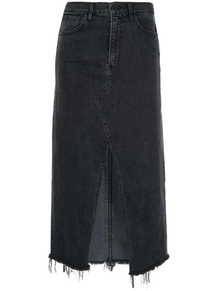 3x1 Elizabella Denim Midi Skirt - Black