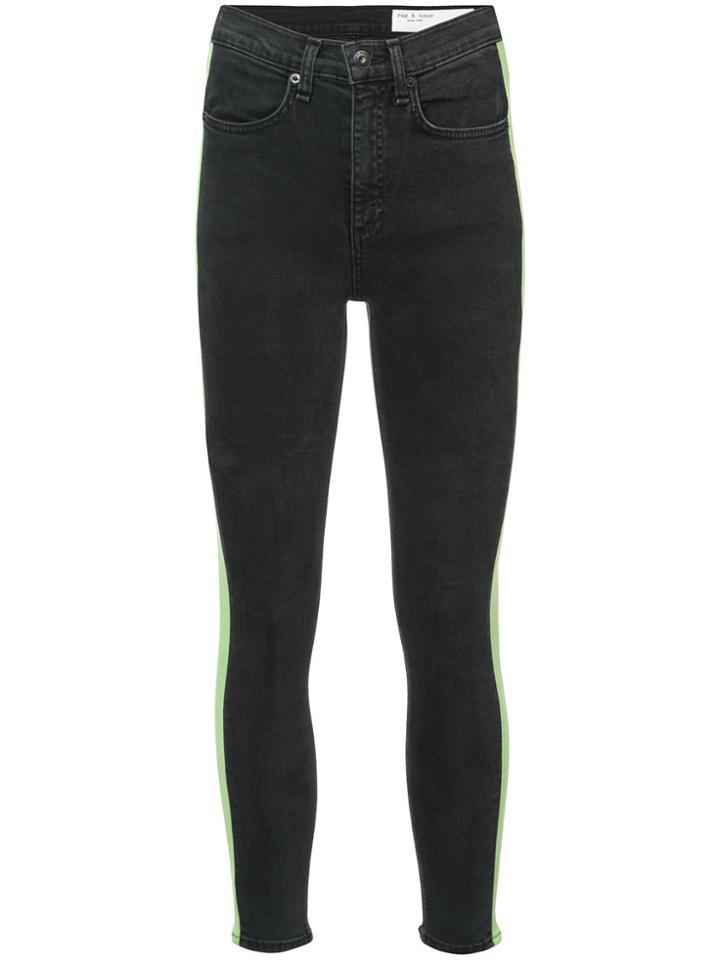 Rag & Bone Side-stripe Skinny Jeans - Black
