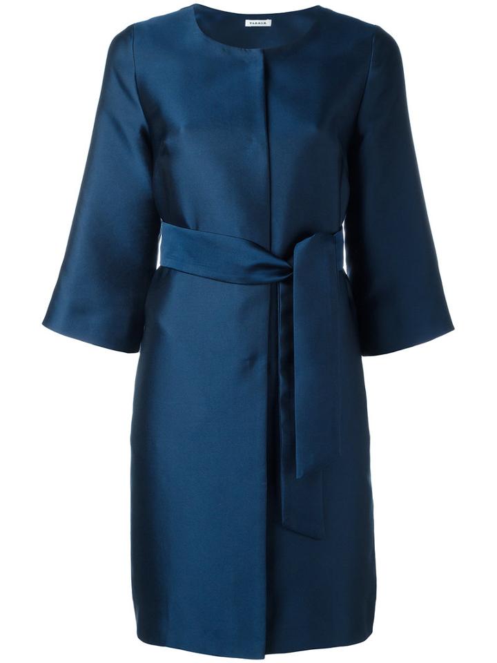 P.a.r.o.s.h. Picabia Coat, Women's, Blue, Silk/polyester