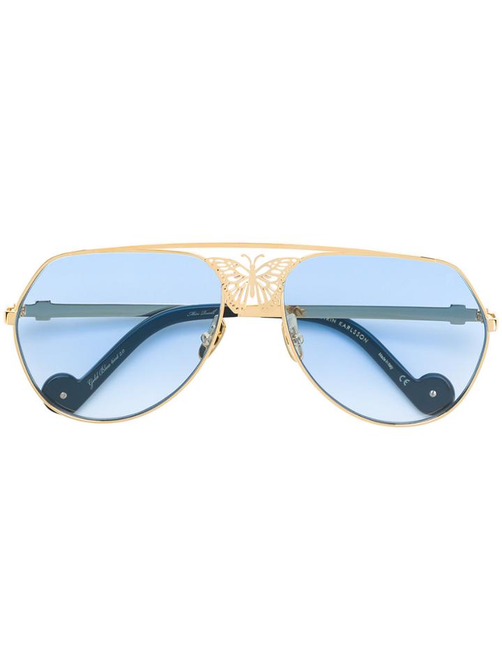 Anna Karin Karlsson Miss Rosell Aviator Sunglasses - Metallic