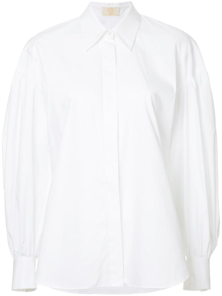 Sara Battaglia Balloon Sleeve Shirt - White