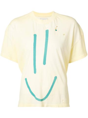 L'equip Pin Detail Destroyed T-shirt - Yellow & Orange