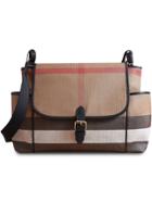 Burberry Kids Canvas Check And Leather Baby Changing Shoulder Bag -