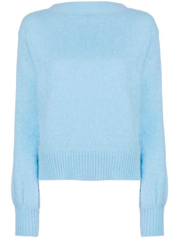 Semicouture Boat Neck Sweater - Blue