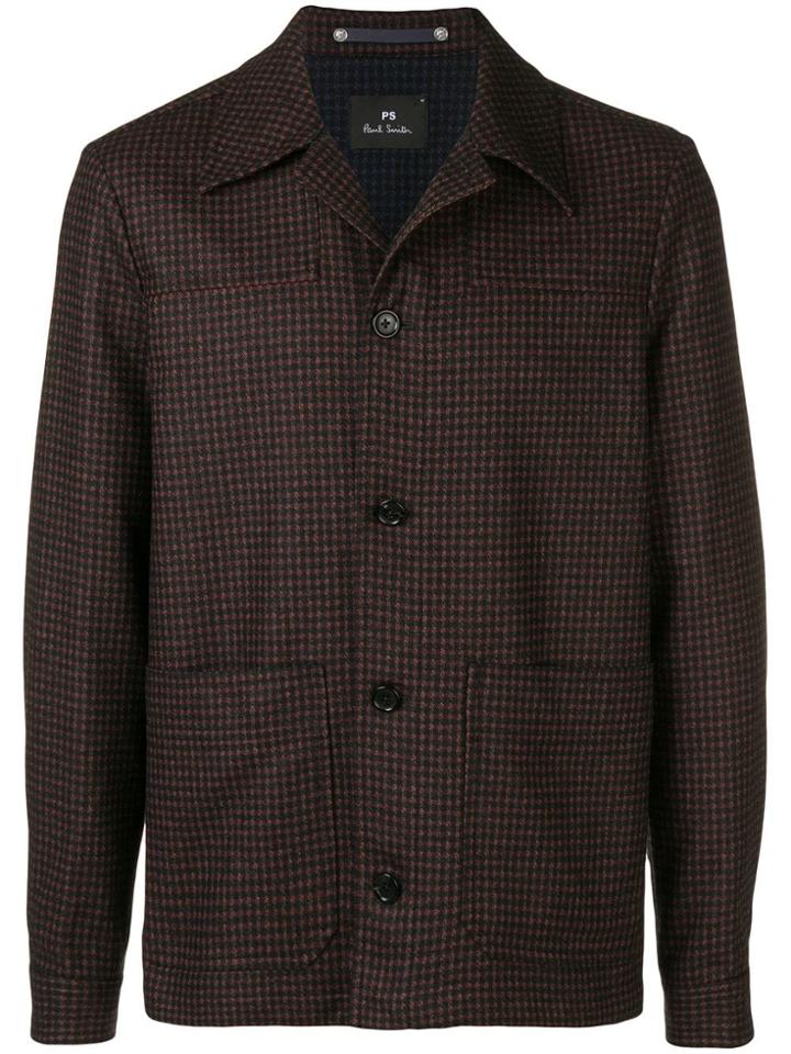 Ps By Paul Smith Check Pattern Shirt Jacket - Red