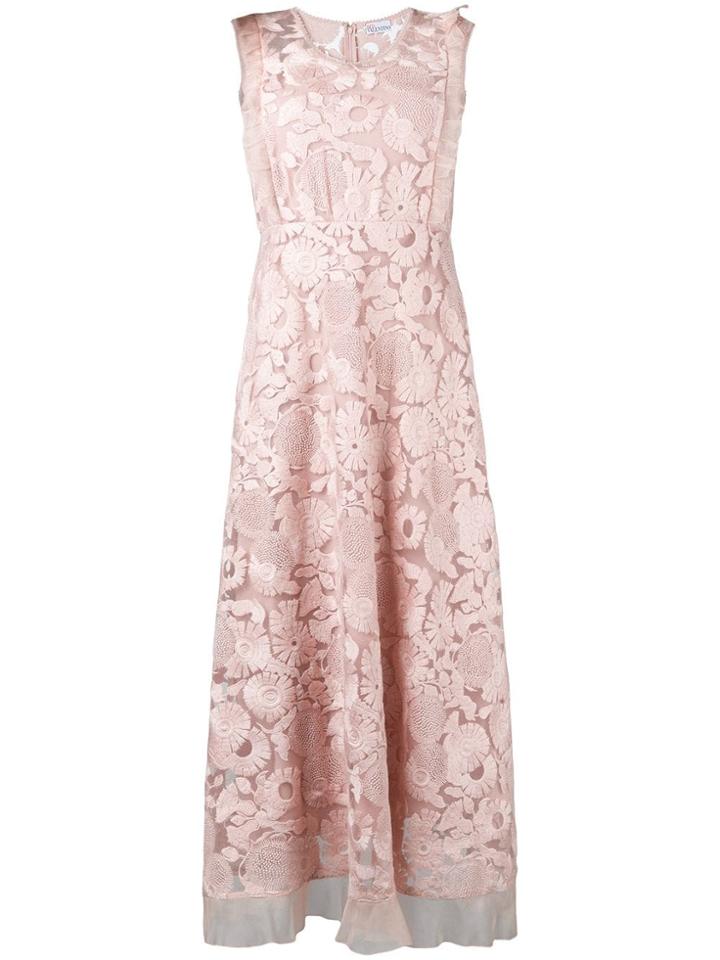 Red Valentino Floral Lace Dress - Pink