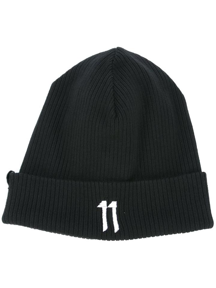 11 By Boris Bidjan Saberi Embroidered Rib Beanie