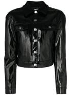 Pinko Vernished Cropped Jacket - Black