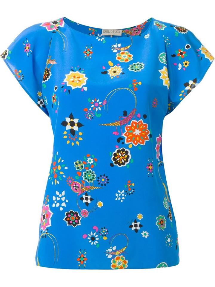 Emilio Pucci Floral Print Blouse