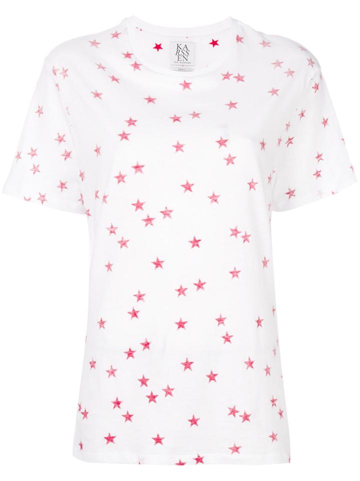 Zoe Karssen Inside-out Star Print T-shirt - White