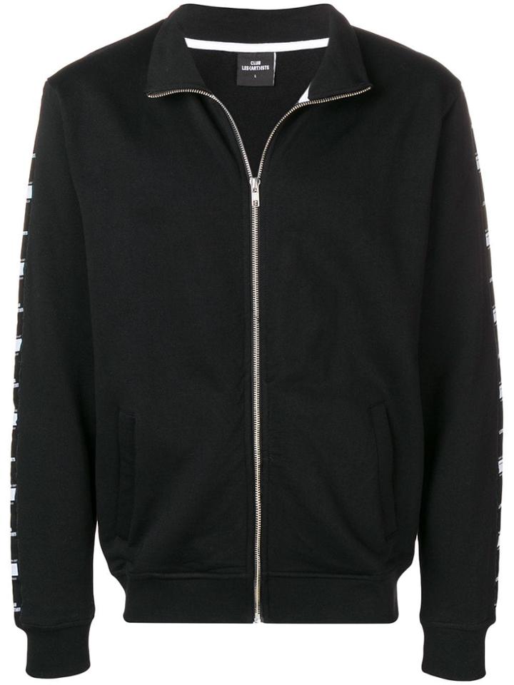 Les (art)ists Logo Trim Track Jacket - Black