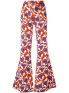 L'autre Chose Printed Flares, Women's, Size: 42, Red, Linen/flax
