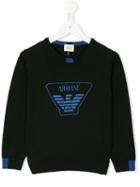 Armani Junior - Logo Front Sweatshirt - Kids - Cotton/wool - 10 Yrs, Black