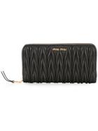 Miu Miu Quilted Wallet - Black