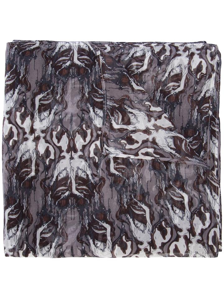 Thomas Wylde Smoke Print Scarf - Black
