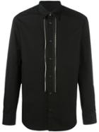 Dsquared2 Open Zip Placket Shirt, Men's, Size: 50, Black, Cotton