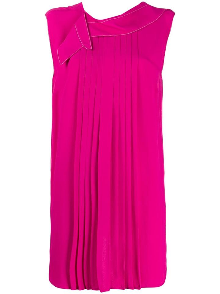 Marni Pleated Long-line Blouse - Pink