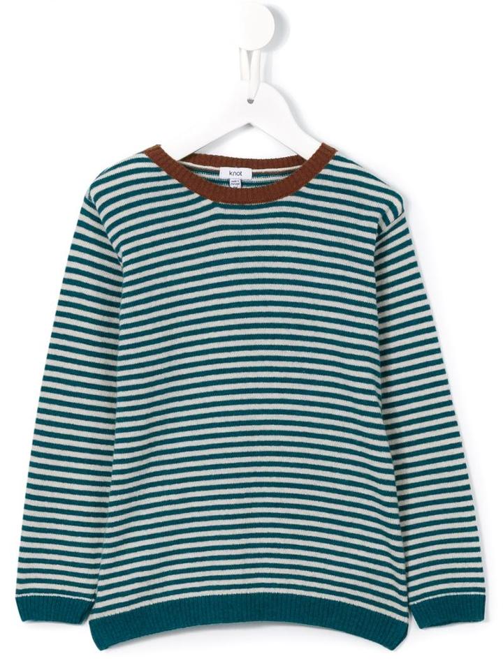 Knot Tiny Stripes Sweater, Boy's, Size: 10 Yrs, Green