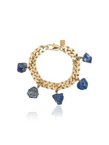 Märta Larsson Lapis Stone Charm Bracelet - Blue