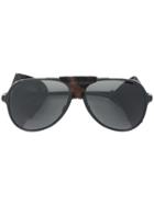 Saint Laurent Eyewear Appliqué Aviator Sunglasses - Black
