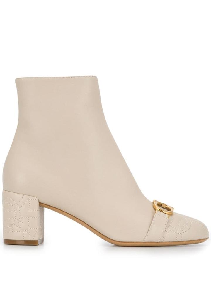 Salvatore Ferragamo Heeled Gancini Boots - Neutrals