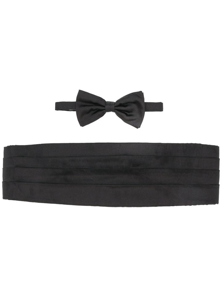 Brioni Bow Tie Cummerbund Set - Black