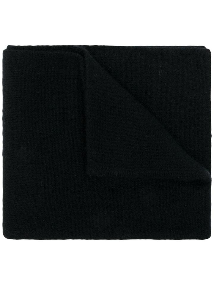 Aspesi Smiley Intarsia Scarf - Black