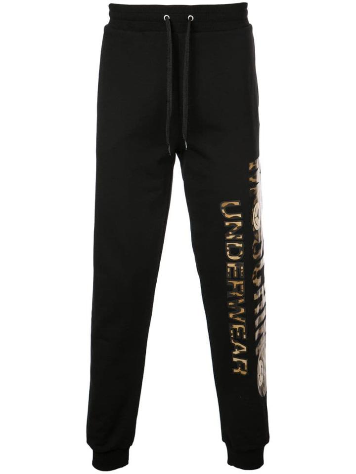 Moschino Leopard Bear Track Pants - Black