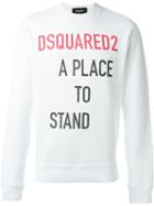 Dsquared2 Logo Sweatshirt, Men's, Size: M, White, Cotton