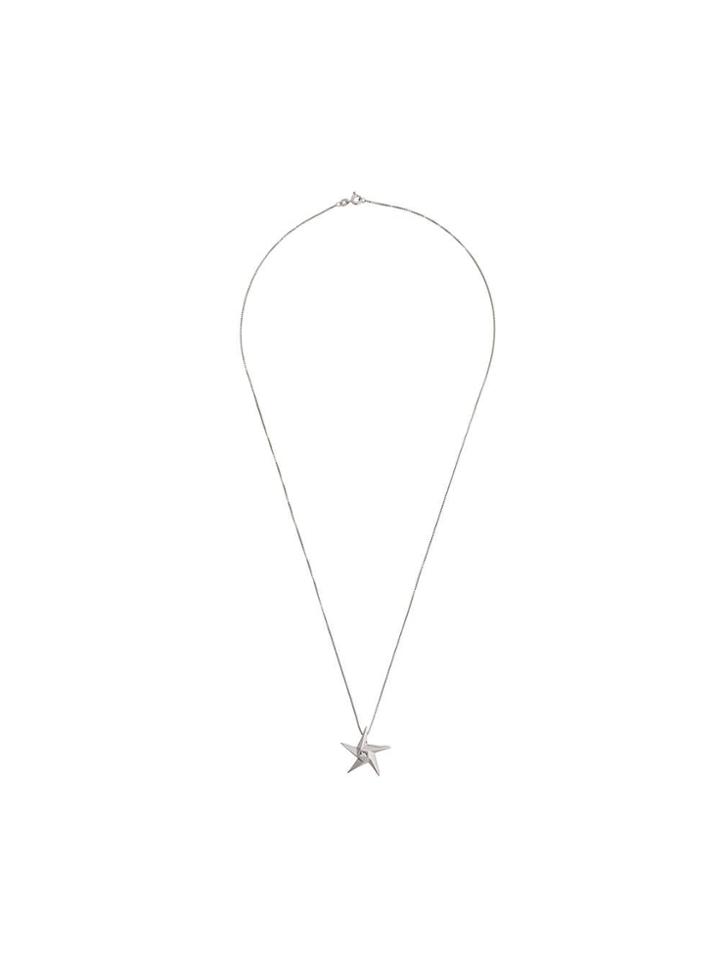 Daou 18kt White Gold Diamond Star Pendant - Silver