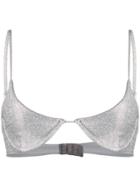 Danielle Guizio Lure Bikini Top - Silver