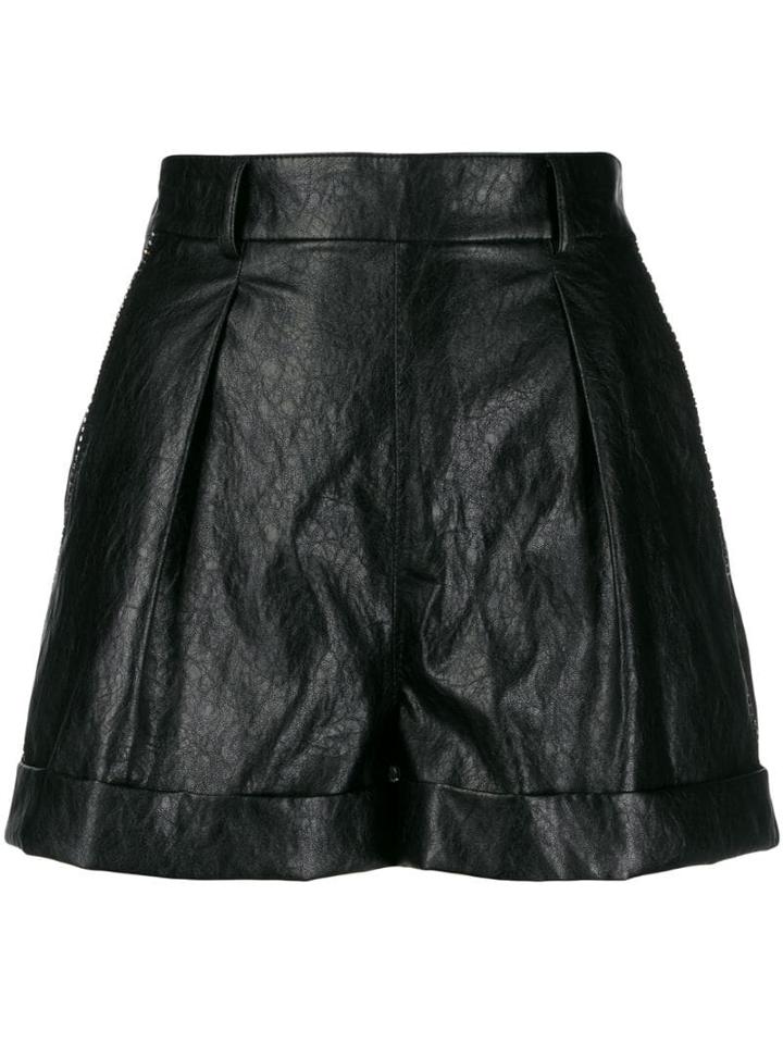 Philosophy Di Lorenzo Serafini Faux-leather Shorts - Black