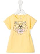 Kenzo Kids - Tiger Dress - Kids - Cotton/spandex/elastane - 36 Mth, Yellow/orange