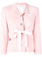 Thom Browne - Fitted Blazer - Women - Silk/cotton/wool - 38, Women's, Pink/purple, Silk/cotton/wool
