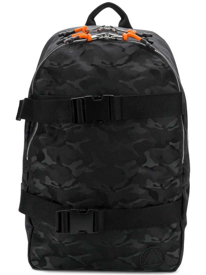 Mcq Alexander Mcqueen Camouflage Skater Clip Backpack - Black