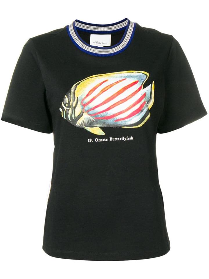 3.1 Phillip Lim Fish-print T-shirt - Black