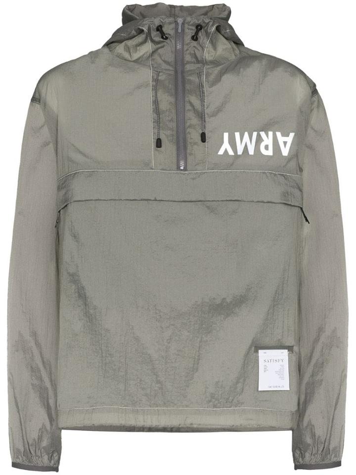 Satisfy Hooded Windbreaker Jacket - Grey